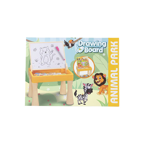 ANIMAL PARK DRAWING BOARD WITH MULTI-FUNCTIONAL BLOCK PUZZLE FOR KIDS