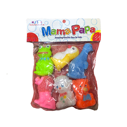 CHUCHU SQUEAKY ANIMAL TOY SET | 6PCS