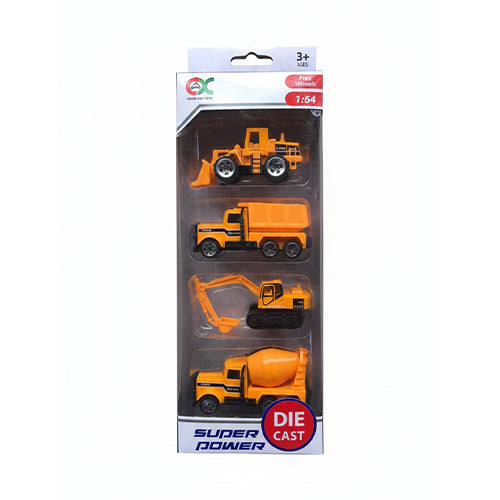 CONSTRUCTION VEHICLE SET FOR KIDS - 4PCS