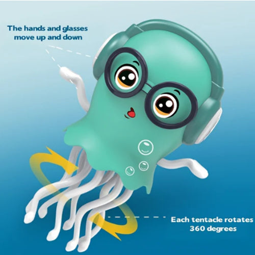 Electric Dancing Jellyfish Toy for Kids & Adults - Automatic Swing & Obstacle Avoidance, LED Lights, Music, Funny Jellyfish