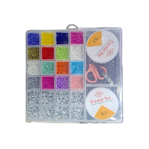 JEWELRY MAKING KIT WITH ELASTIC STRING & SCISSORS