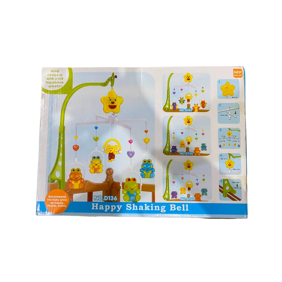 BABY COT TOY - ROTATING MUSICAL HANGING RATTLE SET FOR NEWBORNS