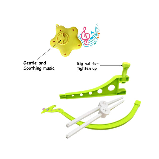 BABY COT TOY - ROTATING MUSICAL HANGING RATTLE SET FOR NEWBORNS