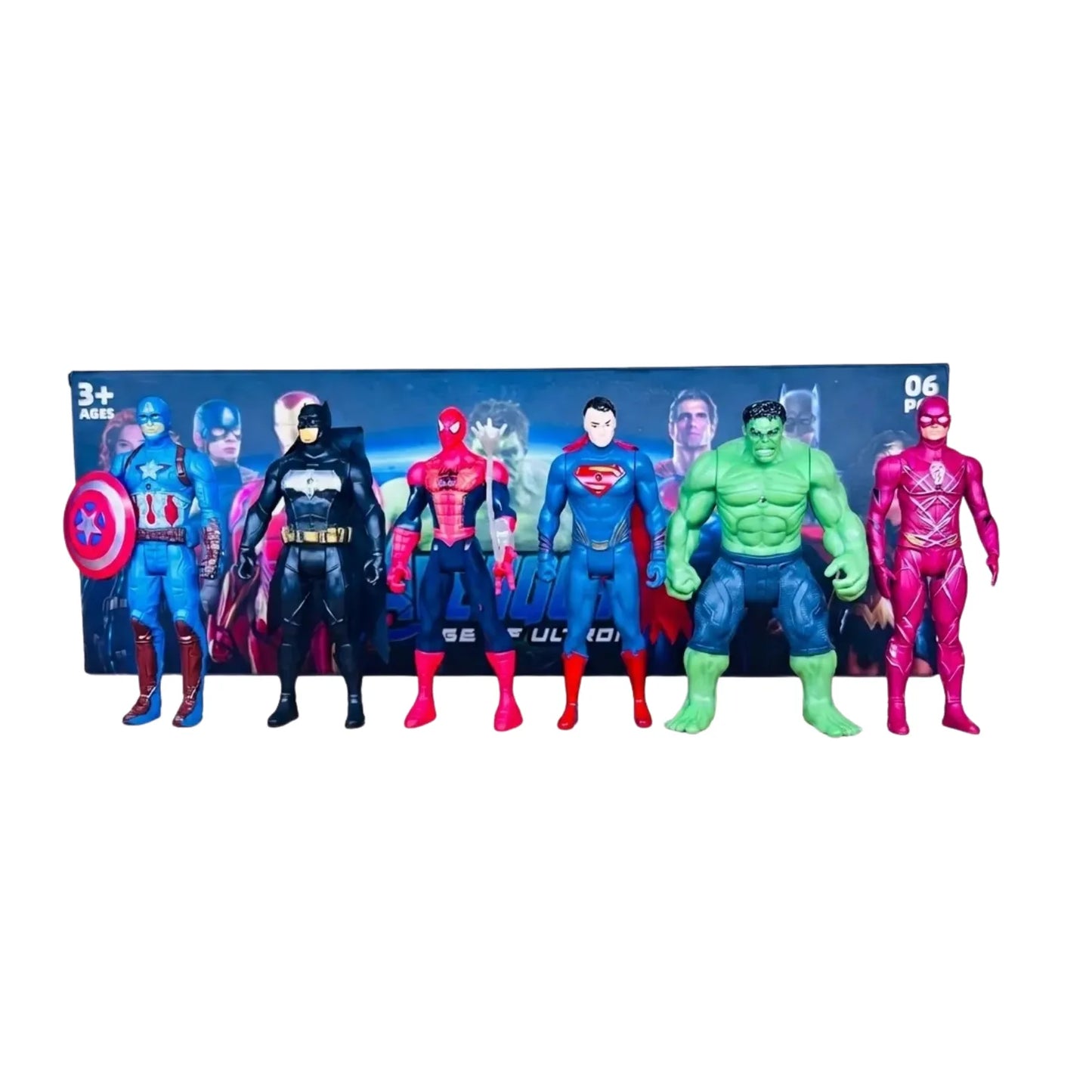 6-Piece Superhero Action Figure Set (Marvel & DC Heroes)