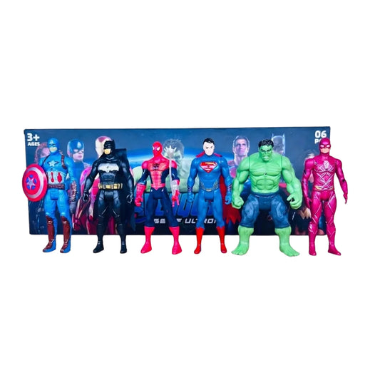6-Piece Superhero Action Figure Set (Marvel & DC Heroes)