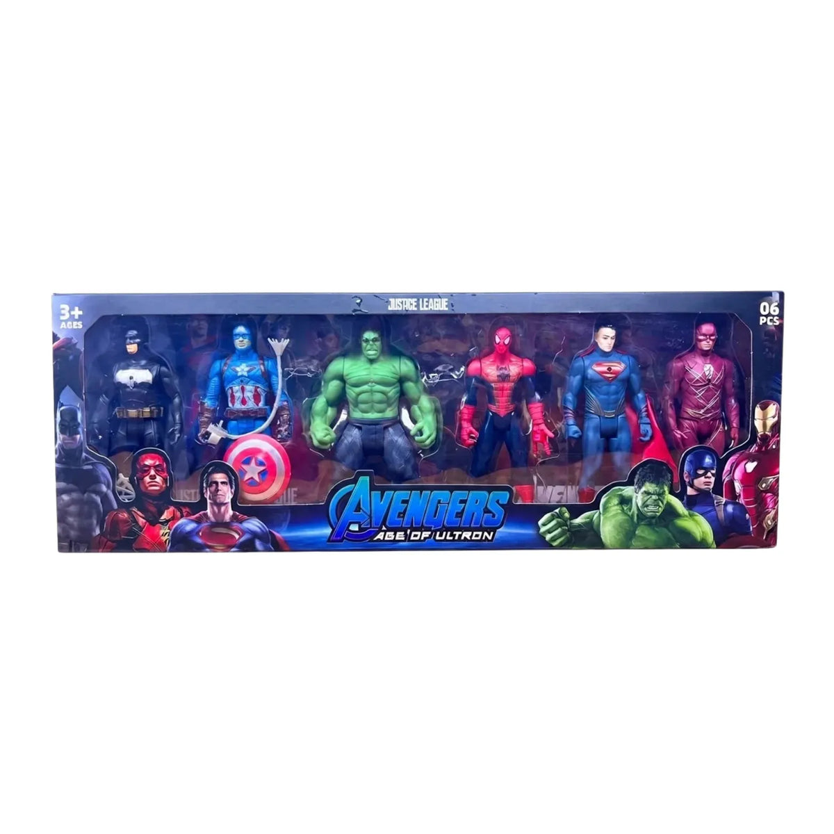 6-Piece Superhero Action Figure Set (Marvel & DC Heroes)
