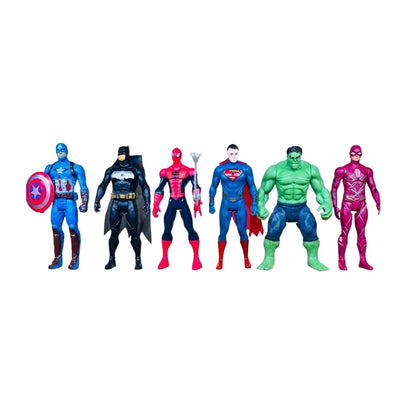 6-Piece Superhero Action Figure Set (Marvel & DC Heroes)