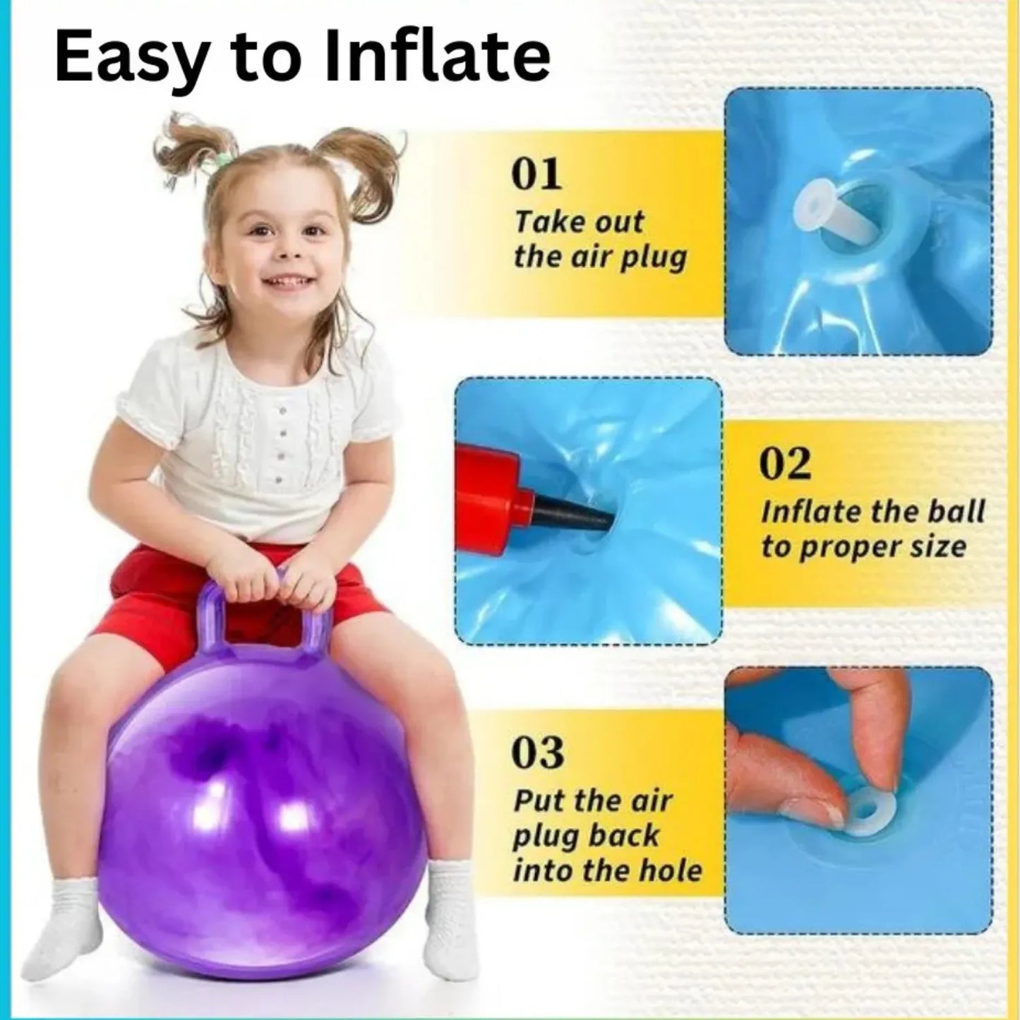INFLATABLE HOP BALL FOR KIDS (BOUNCING SPACE HOPPER)