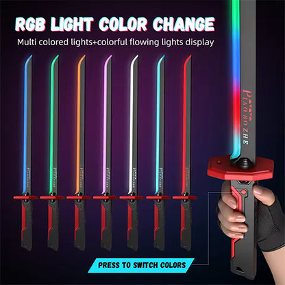 KATANA LIGHTSABER SWORD LED LIGHT BLADE WITH REAL SPARKS & SMOKE EFFECT