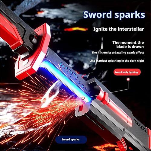 KATANA LIGHTSABER SWORD LED LIGHT BLADE WITH REAL SPARKS & SMOKE EFFECT
