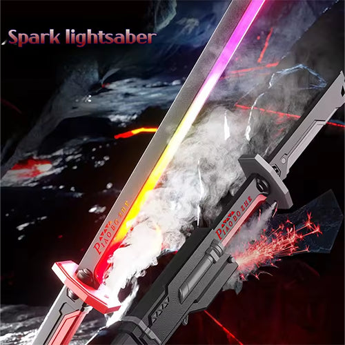 KATANA LIGHTSABER SWORD LED LIGHT BLADE WITH REAL SPARKS & SMOKE EFFECT