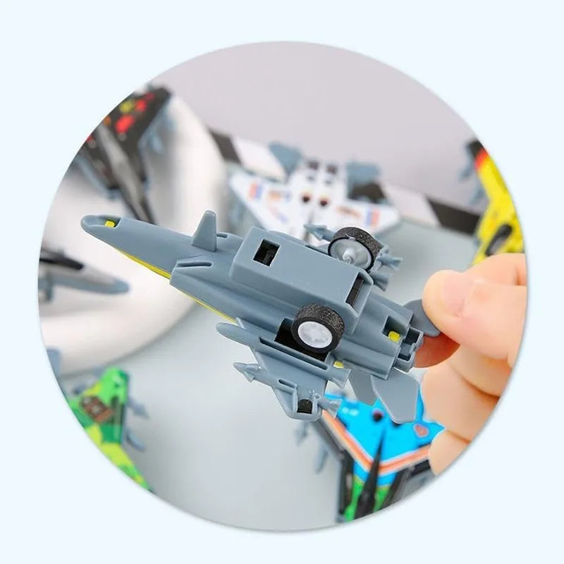 METAL FIGHTER JET AIRPLANE, PULL BACK ACTION JET PLANES - 12PCS