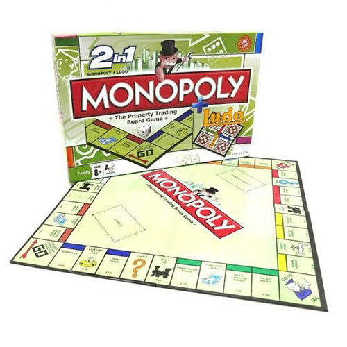 2 IN 1 MONOPOLY & LUDO BOARD GAME