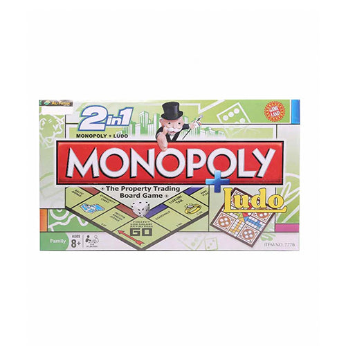 2 IN 1 MONOPOLY & LUDO BOARD GAME