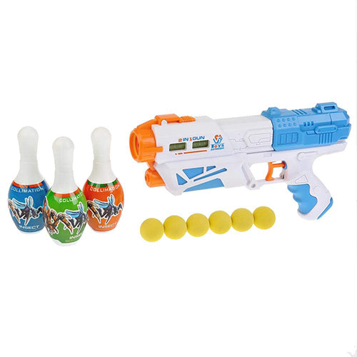 2 IN 1 WATER & SOFT BALL MAGIC GUN SET TOY FOR KIDS