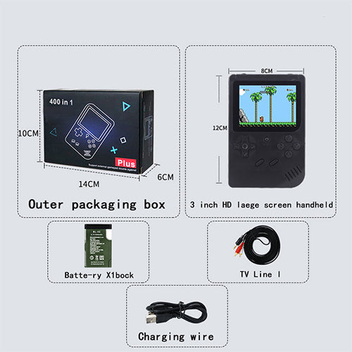 400 IN 1 RETRO HANDHELD GAMING CONSOLE PLUS FOR KIDS