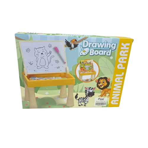 ANIMAL PARK DRAWING BOARD WITH MULTI-FUNCTIONAL BLOCK PUZZLE FOR KIDS