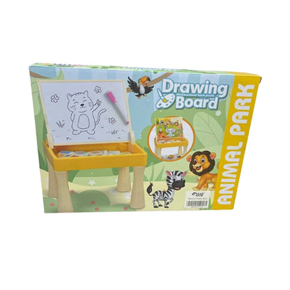 ANIMAL PARK DRAWING BOARD WITH MULTI-FUNCTIONAL BLOCK PUZZLE FOR KIDS