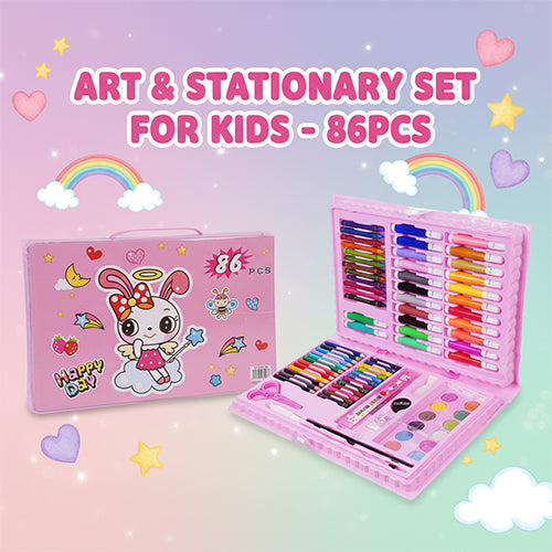 ART & STATIONARY SET FOR KIDS - 86PCS