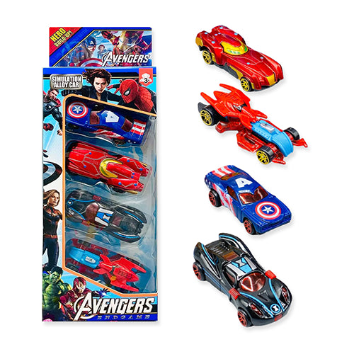 AVENGERS SIMULATION METAL CAR SET - 4PCS