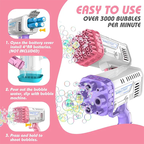 BAZOOKA BUBBLE MAKER GUN TOY