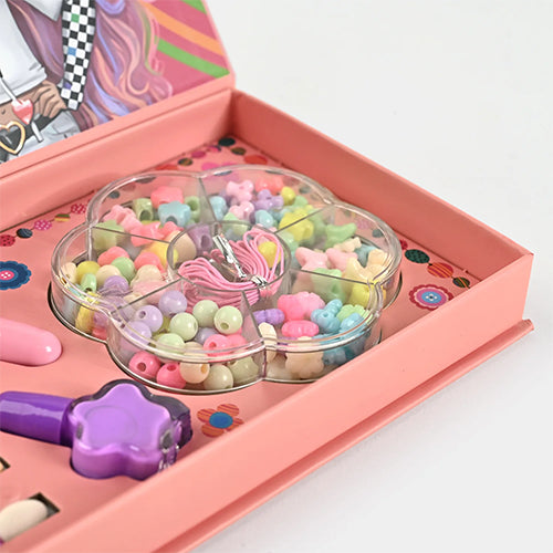BEADS & MAKEUP KIT 2 IN 1 FOR GIRLS