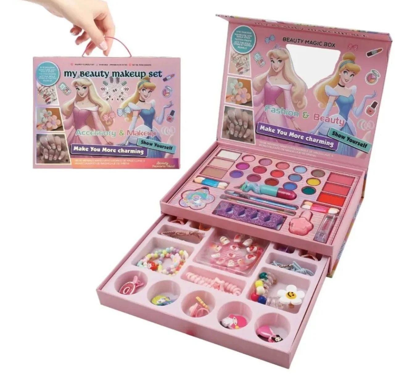 BEAUTY MAKEUP SET 3 in 1 (PRINCESS EDITION) FOR GIRLS
