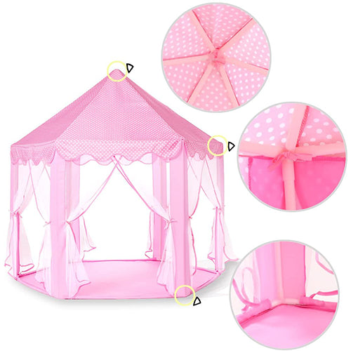 CASTLE PLAY TENT HOUSE FOR KIDS - BLUE