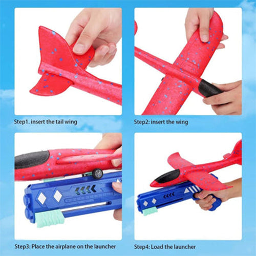 CATAPULT GUN AIR CRAFT 2 IN 1 TOY SET FOR KIDS