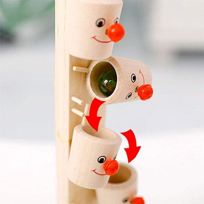 WOODEN CLOWN BALL DROP & TUMBLE TOWER