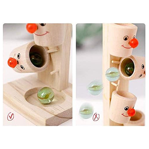 WOODEN CLOWN BALL DROP & TUMBLE TOWER