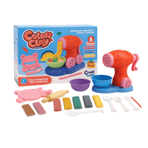 COLOR CLAY NOODLE MAKER PLAYSET KITCHEN KIT