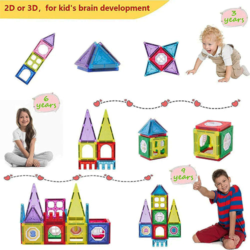 COLORFUL MAGNETIC PIPELINE BUILDING BLOCKS SET FOR KIDS - 42PCS