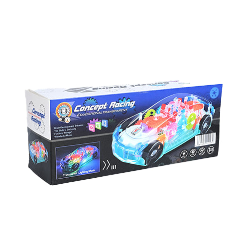 RACING EDUCATIONAL TRANSPARENT GEAR CAR TOY 360° ROTATING