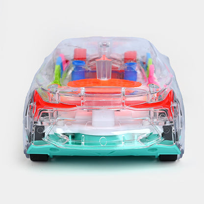 RACING EDUCATIONAL TRANSPARENT GEAR CAR TOY 360° ROTATING