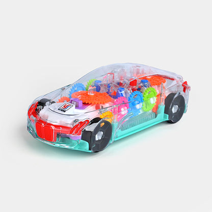 RACING EDUCATIONAL TRANSPARENT GEAR CAR TOY 360° ROTATING