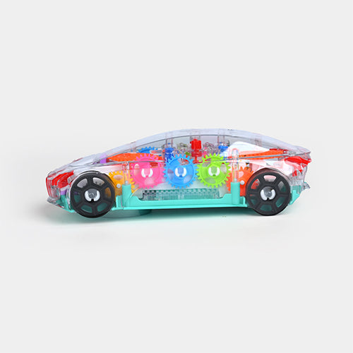 RACING EDUCATIONAL TRANSPARENT GEAR CAR TOY 360° ROTATING