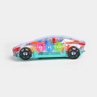 RACING EDUCATIONAL TRANSPARENT GEAR CAR TOY 360° ROTATING