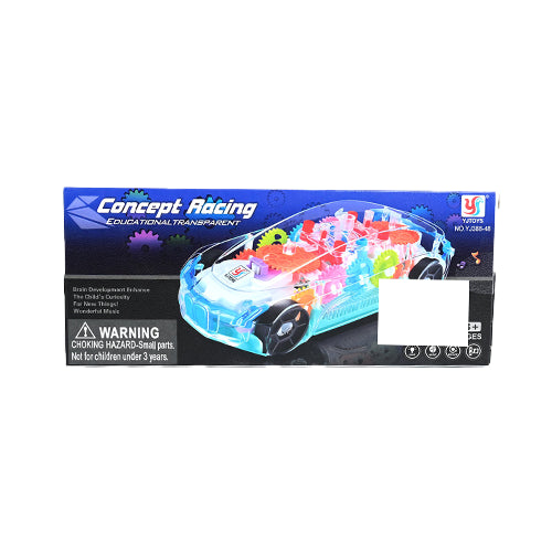 RACING EDUCATIONAL TRANSPARENT GEAR CAR TOY 360° ROTATING