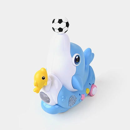 CUTE DOLPHIN CONCERT MUSICIAN "BUMP & GO" TOY FOR KIDS