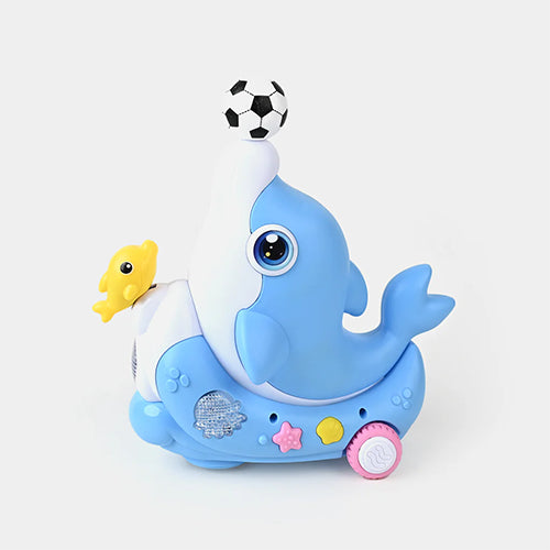 CUTE DOLPHIN CONCERT MUSICIAN "BUMP & GO" TOY FOR KIDS