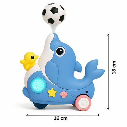 CUTE DOLPHIN CONCERT MUSICIAN "BUMP & GO" TOY FOR KIDS