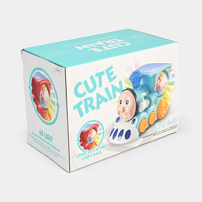 CUTE TRAIN 4D LIGHT & MUSCIAL "BUMP & GO" TOY FOR KIDS