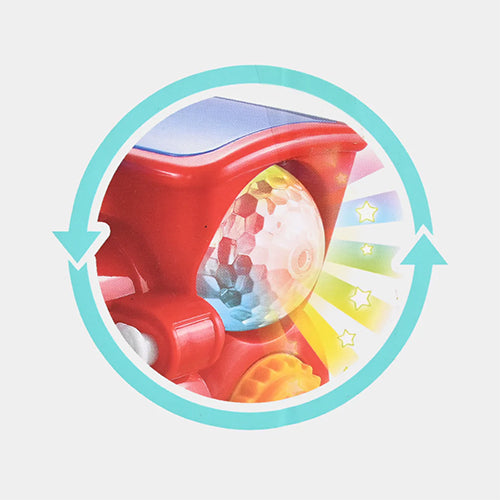 CUTE TRAIN 4D LIGHT & MUSCIAL "BUMP & GO" TOY FOR KIDS