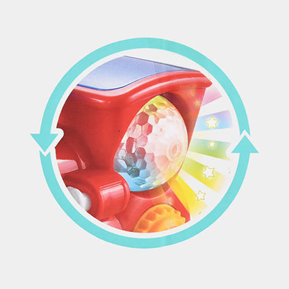CUTE TRAIN 4D LIGHT & MUSCIAL "BUMP & GO" TOY FOR KIDS