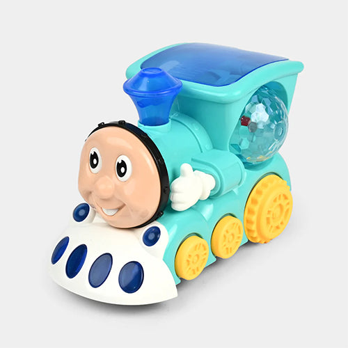 CUTE TRAIN 4D LIGHT & MUSCIAL "BUMP & GO" TOY FOR KIDS