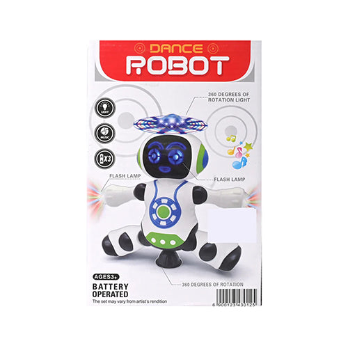 DANCING ROBOT WITH MUSIC, LIGHT & 360° MOVING FUNCTION FOR KIDS