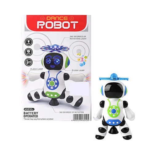 DANCING ROBOT WITH MUSIC, LIGHT & 360° MOVING FUNCTION FOR KIDS
