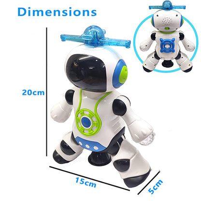 DANCING ROBOT WITH MUSIC, LIGHT & 360° MOVING FUNCTION FOR KIDS