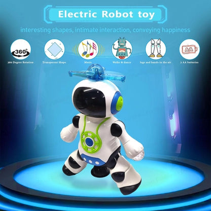 Dancing robot with music, light & 360° moving function for kids